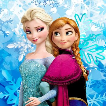 Elsa and Anna from the Disney film Frozen